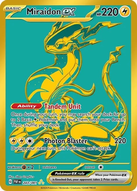 Miraidon ex Paldean Fates card